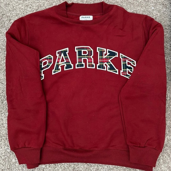 Parker Sweaters - RARE / Parke Burgundy Crewneck Sweater L- XL
